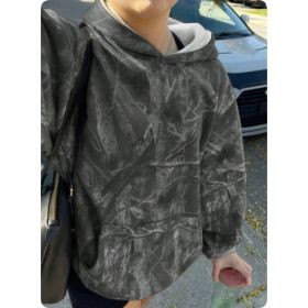 Hoodie Hot Sale Long Sleeve Jungle Maple Leaf Branches (Option: Grey-L)