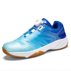 New seamless cutting process breathable shock absorption wear-resistant non-slip children's tennis badminton shoes Sports tennis shoes 30-41 (Color: Blue, size: 31)
