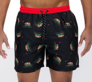 All Cali Swim Shorts (Color: Black, size: 2XL)
