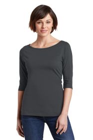 District Women's Perfect Weight 3/4-Sleeve Tee DM107L (Color: Charcoal, size: XS)