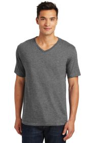 District Made Mens Perfect Weight V-Neck Tee DT1170 (Color: Heathered Nickel, size: S)