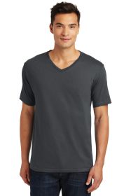 District Made Mens Perfect Weight V-Neck Tee DT1170 (Color: Charcoal, size: XS)