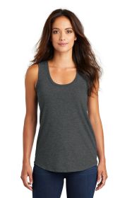 District Women's Perfect Tri Racerback Tank DM138L (Color: Black Frost, size: M)
