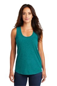 District Women's Perfect Tri Racerback Tank DM138L (Color: Heathered Teal, size: XL)