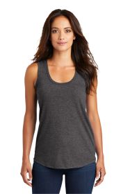 District Women's Perfect Tri Racerback Tank DM138L (Color: Heathered Charcoal, size: 3XL)