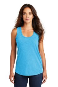 District Women's Perfect Tri Racerback Tank DM138L (Color: Turquoise Frost, size: M)