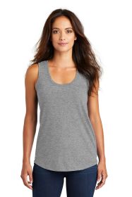 District Women's Perfect Tri Racerback Tank DM138L (Color: Grey Frost, size: M)