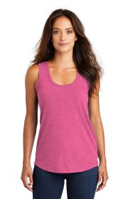 District Women's Perfect Tri Racerback Tank DM138L (Color: Fuchsia Frost, size: XS)