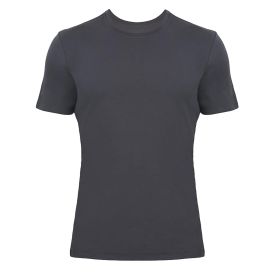 Premium T-Shirts for Men Rayon Made from Bamboo Crewneck Undershirt Tees Moisture Wicking 1 Pack (Color: dark gray, size: XXL)
