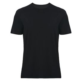 Premium T-Shirts for Men Rayon Made from Bamboo Crewneck Undershirt Tees Moisture Wicking 1 Pack (Color: Black, size: XXL)